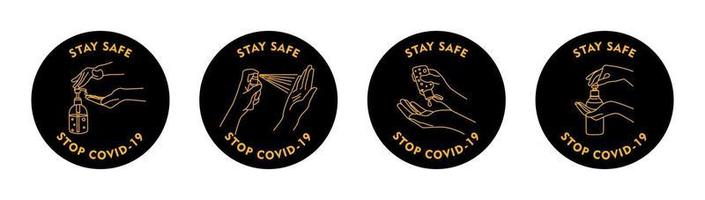 Coronavirus covid19 Related Vector Line Icons