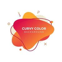Modern liquid abstract element graphic gradient flat style design fluid vector