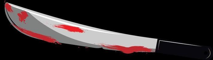 A sharp bloody machete vector