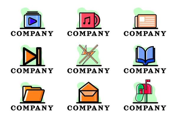 Set of Company Conceptual Business Logo Vector Illustration Design