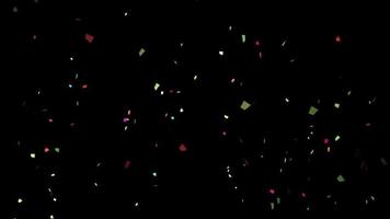 canal alpha d'animation de explosion de confettis multicolores video