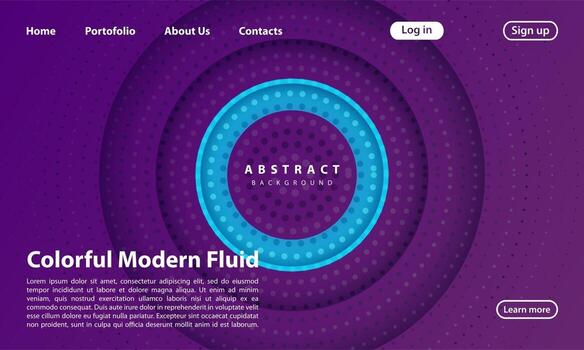 Abstract 3D circle papercut layer gradient background purple color vector