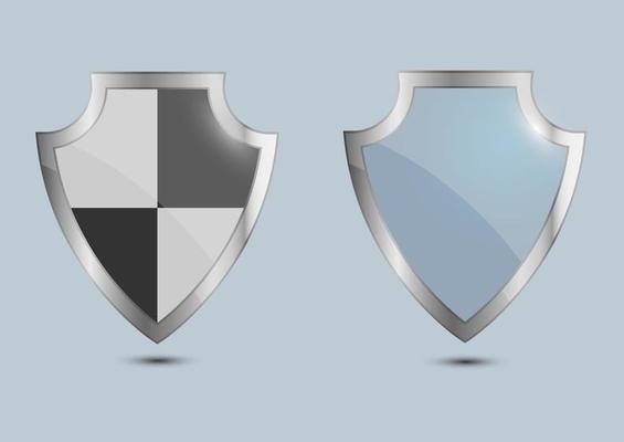 Shield Security and warranty icon Armor empty plate