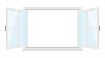 Open window isolated on white background vector