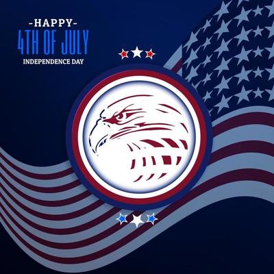 ilustration graphic vector of 4th of july american independence day