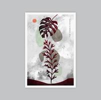 Modern Abstract Botanical Line Art Vector Illustration With Background  Suitable For Books Covers Brochures Flyers Social Posts Etc