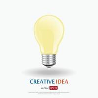 Light bulb creative and inspiration concepts template on white background Vector EPS10 Illustration