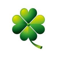 happy st patricks day luck clover icon detailed style vector