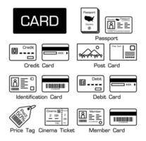 Set of electronic cards and other cards vector