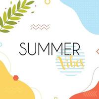 Hello summer poster card vector