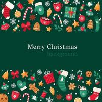 Merry Christmas elements background vector