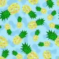 Seamless pineapple pattern vector