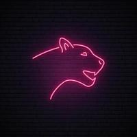 Pink panther neon sign vector