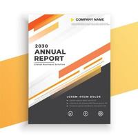 plantilla de portada del informe anual vector
