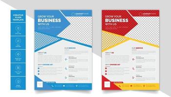 Corporate business flyer design layout with  attractive color scheme vector