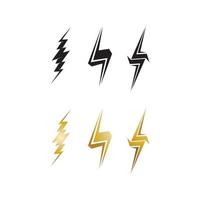 electric Vector lightning icon logo and symbols