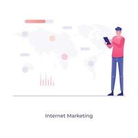 marketing y promoción en internet vector