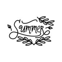 Hello Summer Script text Design Template Vector