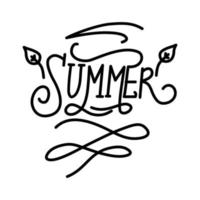 Hello Summer Script text Design Template Vector