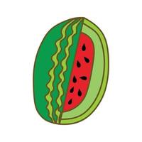 vector de plantilla de fruta de sandía plana