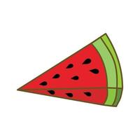 Watermelon Fruit Template Vector Flat