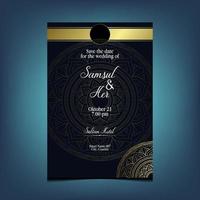 Luxury mandala pattern background with golden arabesque pro Vector