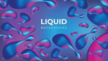 Modern liquid gradient background design template vector