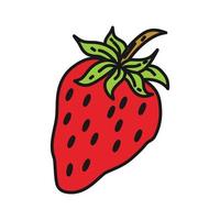 Strawberry Fruit Design Template Vector