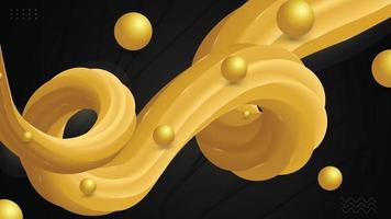 Gradient Modern fluid background with balls and ornaments vector