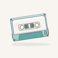 cintas de cassette música retro ilustración plana vector