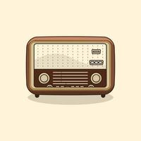 Radio Retro Vintagae Flat Design Old Radio vector Vintage Retro Vibes