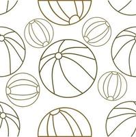 vector de plantilla de diseño transparente de patrón de playa de pelota