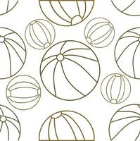 Ball Beach Pattern Seamless Design Template Vector