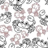 Crab Pattern Seamless Design Template Vector