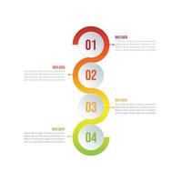 Infographic template business with 4 circular steps vector