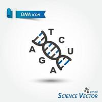 DNA icon  Deoxyribonucleic Acid   Scientific vector