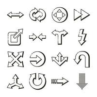 bundle of arrows set icons vector