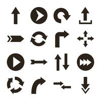 bundle of arrows set icons vector