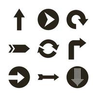 bundle of arrows set icons vector