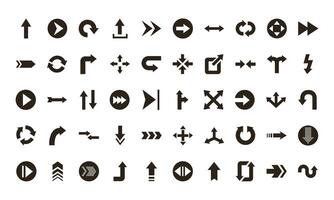bundle of arrows set icons vector