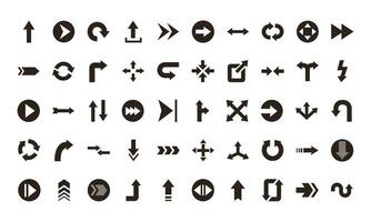 bundle of arrows set icons vector