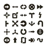 bundle of arrows set icons vector