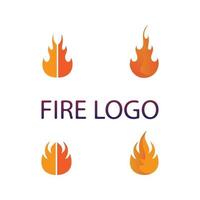 Fire flame nature logo and symbols icons template vector