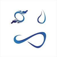gota de agua logo plantilla vector ola logo abstracto azul