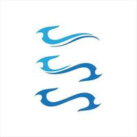 vector de icono de onda de agua vector de icono de agua y onda diseño de logotipo abstracto gota de agua y azul