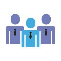 businessmen teamwork figures flat style icon vector