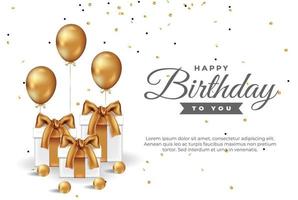 happy birthday greeting template vector