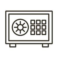 icono de estilo de línea de caja segura vector