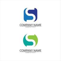 s logo font and letter for Business corporate S letter logo vector