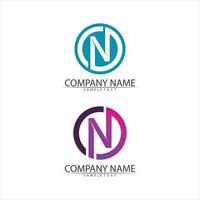 N Letter Logo Template font logo for business vector